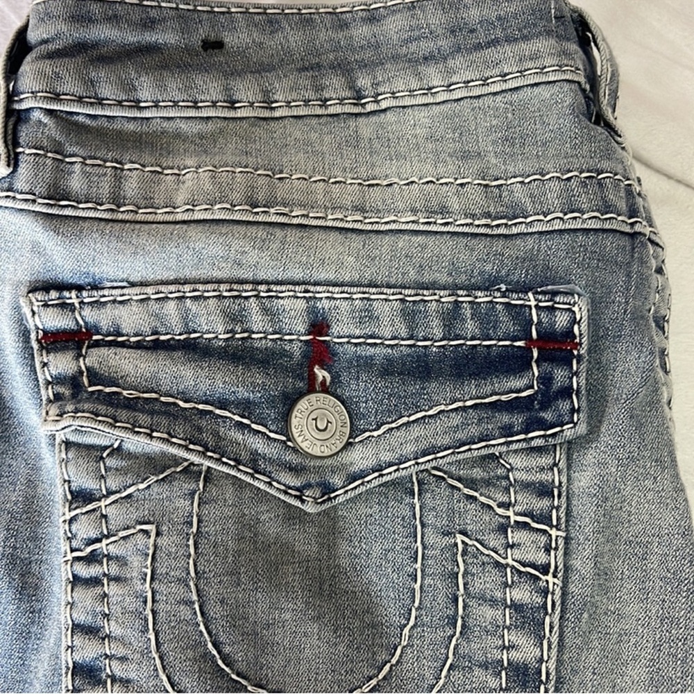 True Religion Stella Big T Stitch Skinny Jean Light Wash - Picture 3 of 8